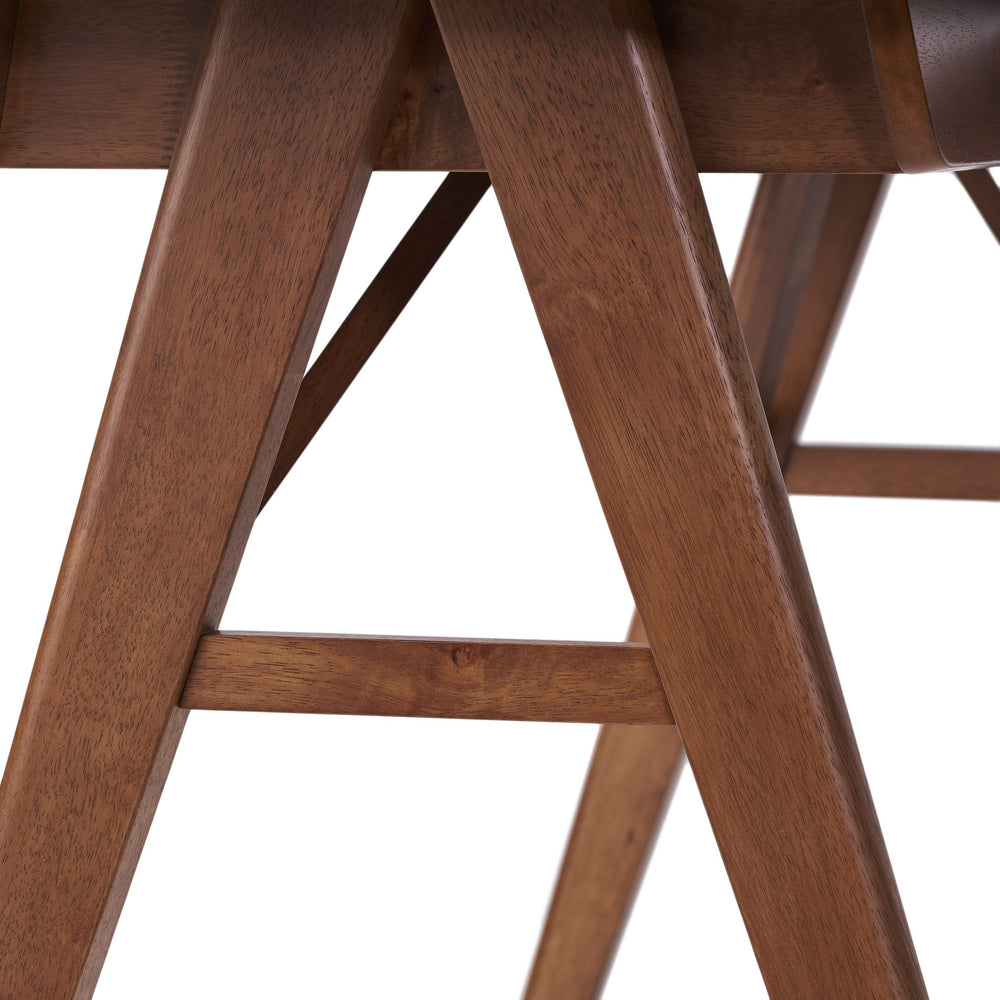 English Elm Christopher Knight Home® - Wood 57" Walnut Desk with Drawers — Modern A‑Frame Rubberwood PC Desk, Spacious Scratch‑Resistant WorkstationWood 57" Walnut Desk with Drawers — Modern A‑Frame Rubberwood PC Desk, Spacious Scratch‑Resistant Workstation N770P323366D