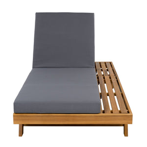 English Elm Christopher Knight Home® - Lounge Chaise Set - Durable Acacia Wood With Water-Resistant Cushions For Stylish Outdoor Comfort N770P253442T_65429.00CUSHDGRY