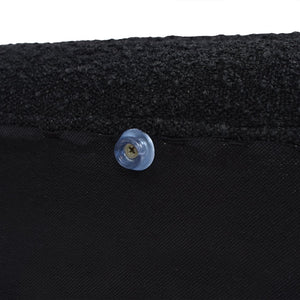 English Elm Jennifer Taylor Home - Fuji 49" Upholstered Oval Storage Bench with Bouclé Texture, Plush Tufted Lid & Hidden Compartment Black B2719P238463