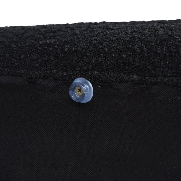 English Elm Jennifer Taylor Home - Fuji 49" Upholstered Oval Storage Bench with Bouclé Texture, Plush Tufted Lid & Hidden Compartment Black B2719P238463