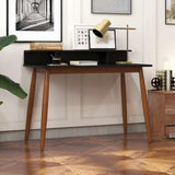 English Elm Ashcroft Furniture - Hayley Rectangular Solid Wood Desk In Black