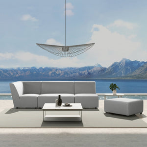 English Elm Cleo Outdoor Modular Deep Seat Armless Chair Olefin Fabric Patio Lounge Piece B2719P245984