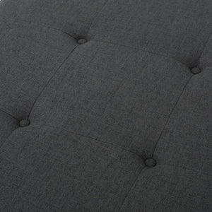 English Elm Christopher Knight Home® - OTTOMAN Dark Gray Fabric Upholstered Square Ottoman with Mid-Century Slanted Legs, 32" x 32" x 17" Stylish Accent Seat 60439.00DGY