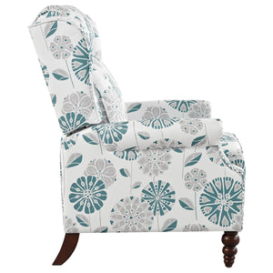 English Elm Christopher Knight Home® - 29.75" Push Back Recliner Chair with Wingback Design, Gourd Wooden Legs, Polyester Upholstery, Cozy Comfort White N763P201072Z