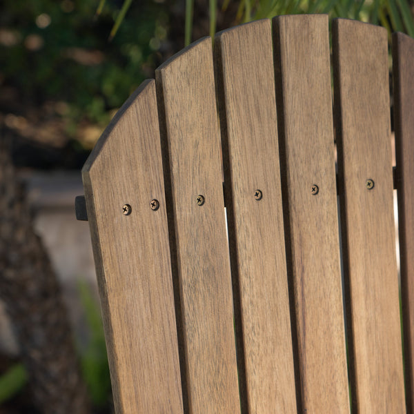 English Elm Christopher Knight Home® - Outdoor Acacia Wood Adirondack Barstools Set of 2 — Weather-Resistant Slat-Back High Seat, Handcrafted Appeal Natural Stained 61680.00NTLS