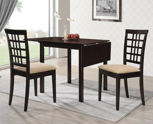 English Elm Rectangular Wooden Dining Table with Slim Tapered Legs, Beveled Top and Durable Rubberwood Finish Cappuccino B016P369789