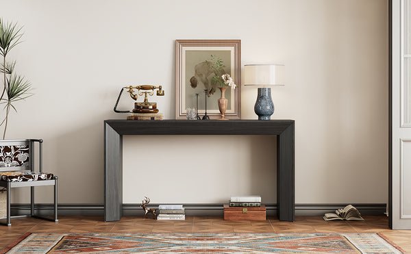 English Elm Christopher Knight Home® - Mirod Elegant Console Table with Fireplace Design, Solid Wood Veneer Top, 220lb Capacity, Stylish Entryway Furniture Black N760P253329B