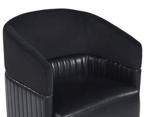 Sunpan Genval Modern Wheeled Lounge Chair with Brass Frame & Unique Tufted Design – Stylish Comfort!