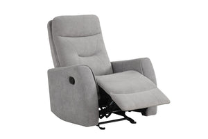 English Elm Paterson Microsuede Velvet Rocker Recliner Plush Swivel Chair for Living Room Gray B078P497894