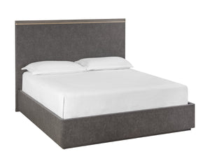 Sunpan ALTMAN Bed - King Size Modern Design with Faux Leather Headboard & Durable Oak Frame for Elegance 106805