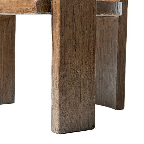 English Elm Soren Reclaimed Elm Sculptural Dining Chair with Wraparound Back Wabi-sabi Craft Brown B2719P474457
