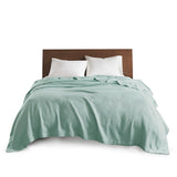 Madison Park Egyptian Cotton Casual Blanket MP51N-5170 Seafoam