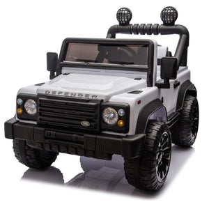 English Elm Licensed Land Rover Defender Ride on Car 24v Dual Motor with Parental Remote White W1578P339064