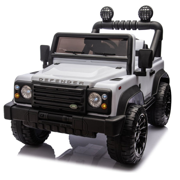English Elm Licensed Land Rover Defender Ride on Car 24v Dual Motor with Parental Remote White W1578P339064