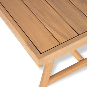 English Elm Christopher Knight Home® - Patio Acacia Wood Chat Set with Club Chair & Coffee Table, Teak-look Solid Wood, Water-Resistant Cushion N772P262285B