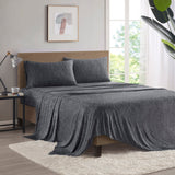 Urban Habitat Comfort Cool Jersey Knit Casual Nylon Blend Sheet Set UH20-2470 Black