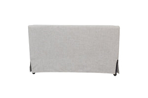 English Elm Slip Covered Two Seat Settee with Casters for Easy Living Room Repositioning B2699P224816