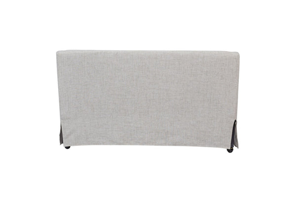 English Elm Slip Covered Two Seat Settee with Casters for Easy Living Room Repositioning B2699P224816