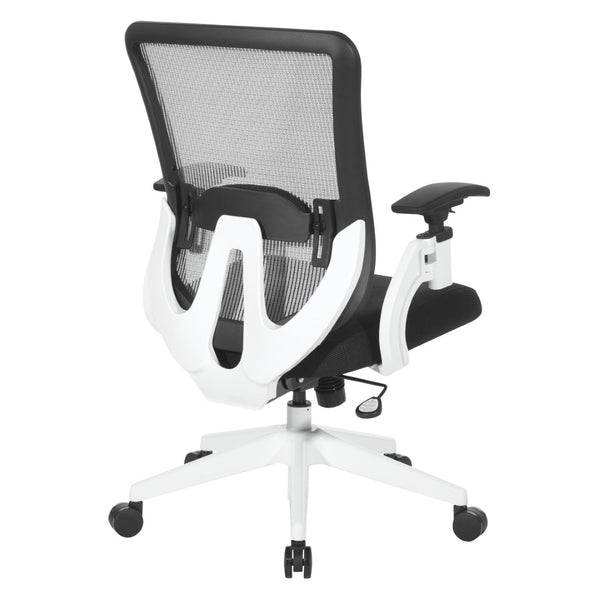OSP Home Furnishings Vertical Mesh Back Ergonomic Manager Chair with Lumbar Support for Modern Office Use 889-3TW1N1421W