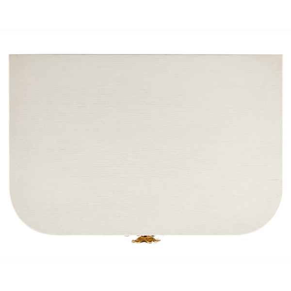 Briallen Elegant White Nightstand with Gold Floral Pull, Soft-Close Drawers & Safety Features