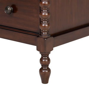 JLA Home Madison Park Signature - Small Dresser with Six Drawers, Vintage-Inspired Spindle Legs, Anti-Tip Safety & Quiet Glides Morocco Brown MPS137-0326