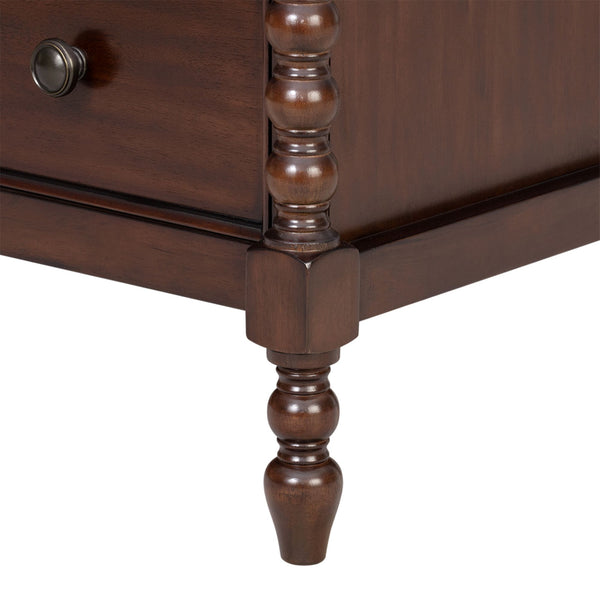 JLA Home Madison Park Signature - Small Dresser with Six Drawers, Vintage-Inspired Spindle Legs, Anti-Tip Safety & Quiet Glides Morocco Brown MPS137-0326