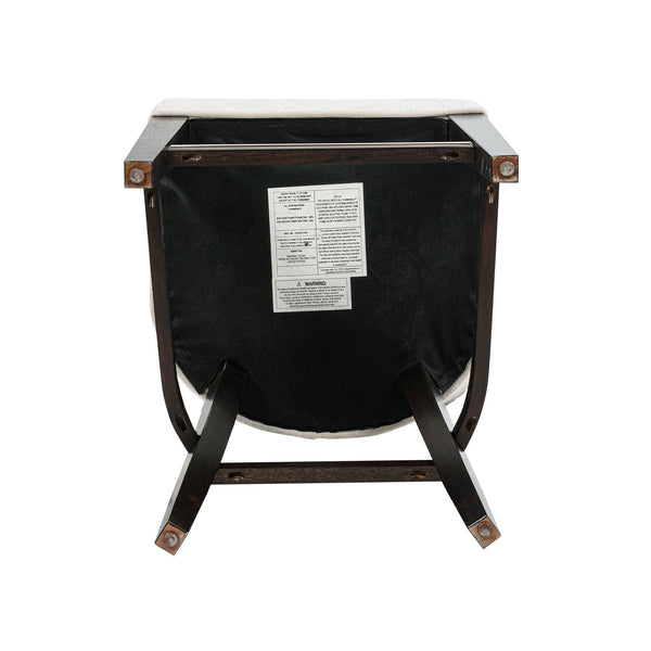 English Elm Beever Wood Chenille Counter Stool - Cream Upholstery, Gold Accents, Elegant Design For Comfort B365P397951