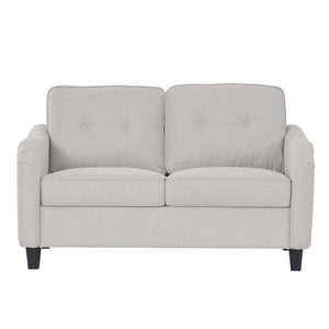 English Elm 3 Piece Living Room Sofa Set – Modern 3-Seater, 2-Seater Loveseat & Accent Armchair For Comfort W680S00083