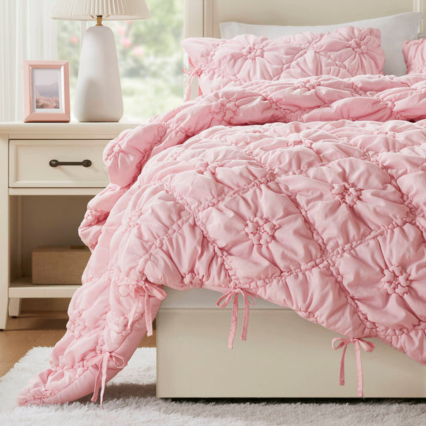 English Elm 3PCS King Comforter Set with Plush Microfiber Fill, Oversized 102"x88" Comforter and Shams Pink 16.93 L x 12.99 W x 7.87 H B035P366524