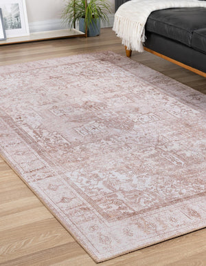 Unique Loom Timeless Peter Machine Made Abstract Rug Beige, Ivory/Light Brown 7' 7" x 10' 6"