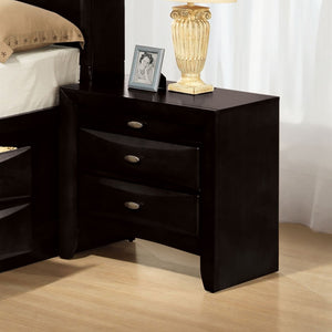 English Elm Contemporary Full Bed Set with Bookcase Headboard Storage Drawers and Two Nightstands B2741S00572