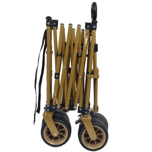 English Elm 51-inch Heavy Duty Steel Folding Utility Wagon with All-terrain Wheels and 480lb Capacity W2932P331764