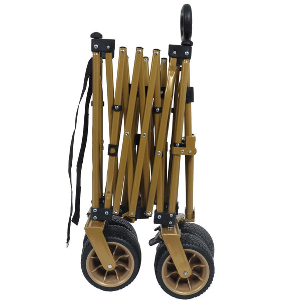 English Elm 51-inch Heavy Duty Steel Folding Utility Wagon with All-terrain Wheels and 480lb Capacity W2932P331764
