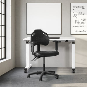 OSP Home Furnishings Self-skinned Urethane Task Chair with Lumbar Support and Pneumatic Lift for Modern Offices KH813037