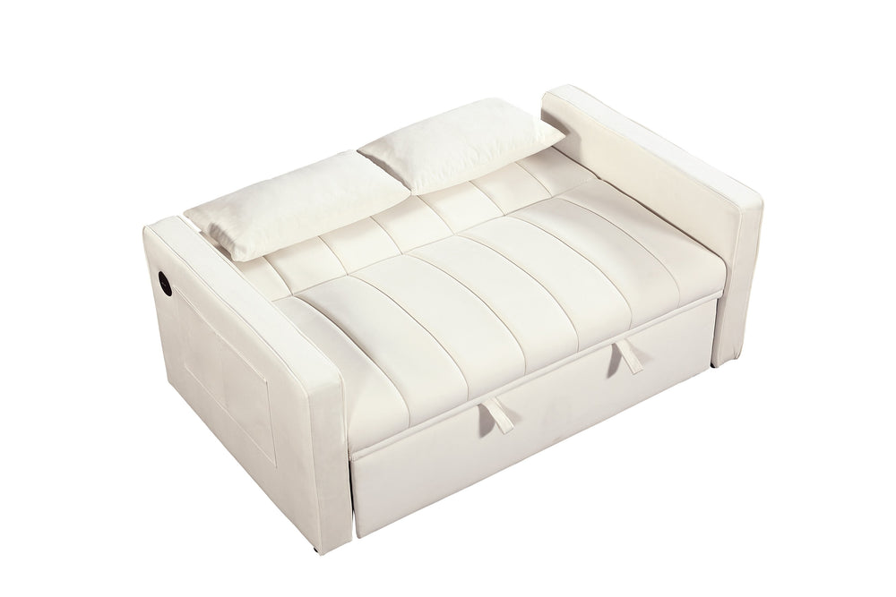 English Elm 3 In 1 Sleeper Sofa Couch Bed - Versatile Modern Design For Small Spaces, Quick Conversion & Comfort W1420P193611