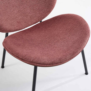English Elm Mid-Century Shell Chair with Wood Grain Veneer, Curved Wide Seat, Metal-Wood Frame Holds 330+ lbs Bean paste red W1143P214254