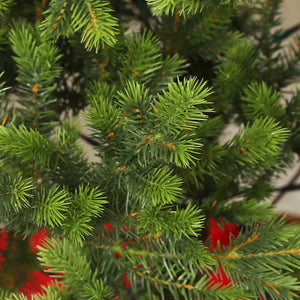 English Elm Homcom 6Ft Realistic Cedar Christmas Tree With 1933 Tips, Easy Setup & Safe Flame-Retardant Design W2225P249640