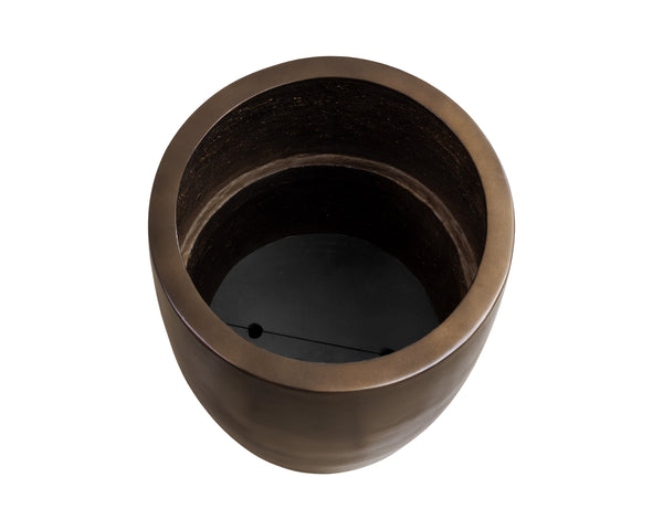 Sunpan Aster Planter – Contemporary Antique Bronze Finish for Stylish Indoor & Outdoor Botanical Displays Tall - 20.25W x 20.25D x 40H