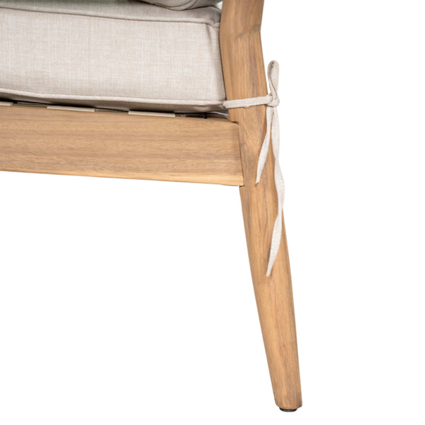 English Elm Christopher Knight Home® - Verona Outdoor Acacia Wood Loveseat With Beige Cushion, Handwoven Rope Detail For Stylish Comfort N775P309257A