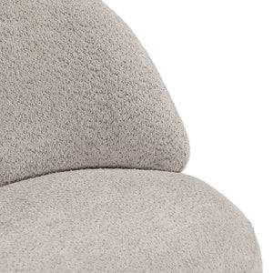 English Elm Accent chair with 360° Swivel, Cloud-Like Upholstery, Compact Space-Saving Design, Supports 260 lbs Light Gray W820P265190
