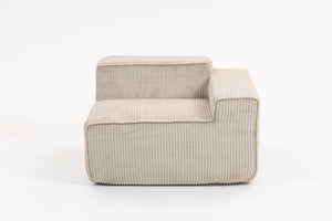English Elm Modular Corduroy Sectional with Deep Foam Seating Low Profile Living Room Couch W3326S00016