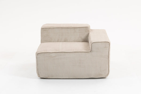 English Elm Modular Corduroy Sectional with Deep Foam Seating Low Profile Living Room Couch W3326S00016