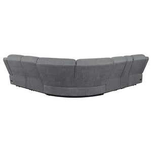 English Elm Divine Six Piece Modular Sectional with Power Recliners and Chenille Upholstery B062S01805