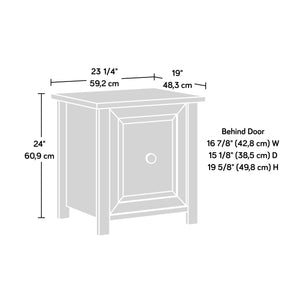 English Elm Night Stand - Rustic Brown Compact Storage Solution With Reversible Door, Ideal For Small Spaces B356P367971