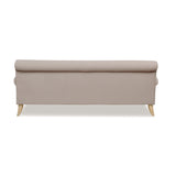 English Elm Alana 88" Lawson Two-Cushion Tightback Sofa, Mink Beige Performance Velvet