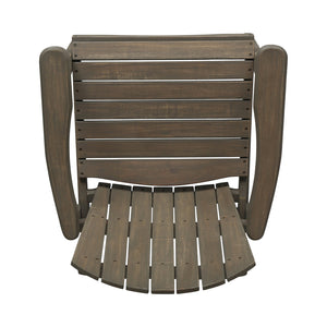 English Elm Christopher Knight Home® - Outdoor Acacia Wood Adirondack Dining Chairs Set of 2 — Weather-Resistant Patio Armchairs with Rustic Charm and Comfort Grey 64844.00GRY