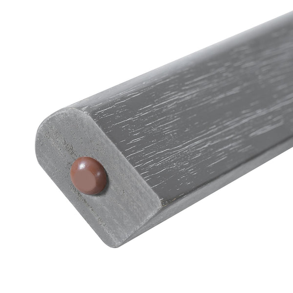 English Elm 5 Piece Dining Set Rustic Farmhouse Rectangular Table with 4 Upholstered Chairs Solid Wood Seats for 4 Gray N752S400015E