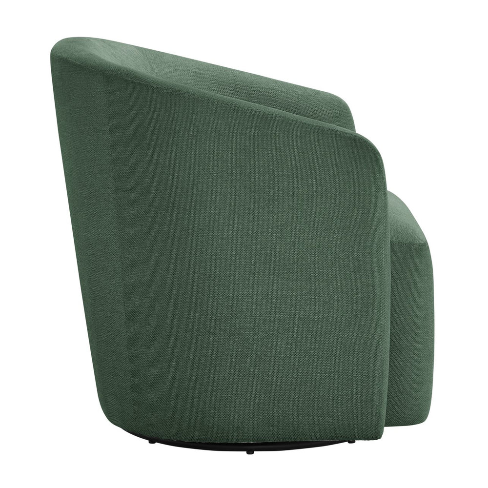 English Elm Ardena Swivel Barrel Chair with Durable Commercial-Grade Fabric, Pocket Coil Seat, 360° Swivel Comfort Green B050P322596
