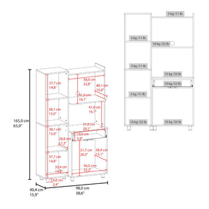 English Elm Everly Glass Front Double Door Wall Cabinet for Kitchen Display and Storage B128S00239