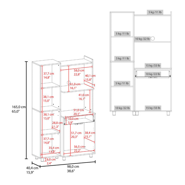 English Elm Everly Glass Front Double Door Wall Cabinet for Kitchen Display and Storage B128S00239